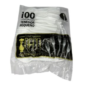 Tenedor PEQUEÑO postre paquete x100U