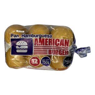 Pan de hamburguesa brillo BURGER x12 U